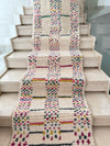 Tapis Berbère Runner Azilal 100% Multicolore en Laine De Mouton2,88m/71cm