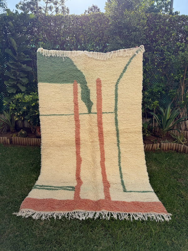 Tapis Berbère Azilal 100% Multicolore en Laine De Mouton 2,45m / 1,50cm