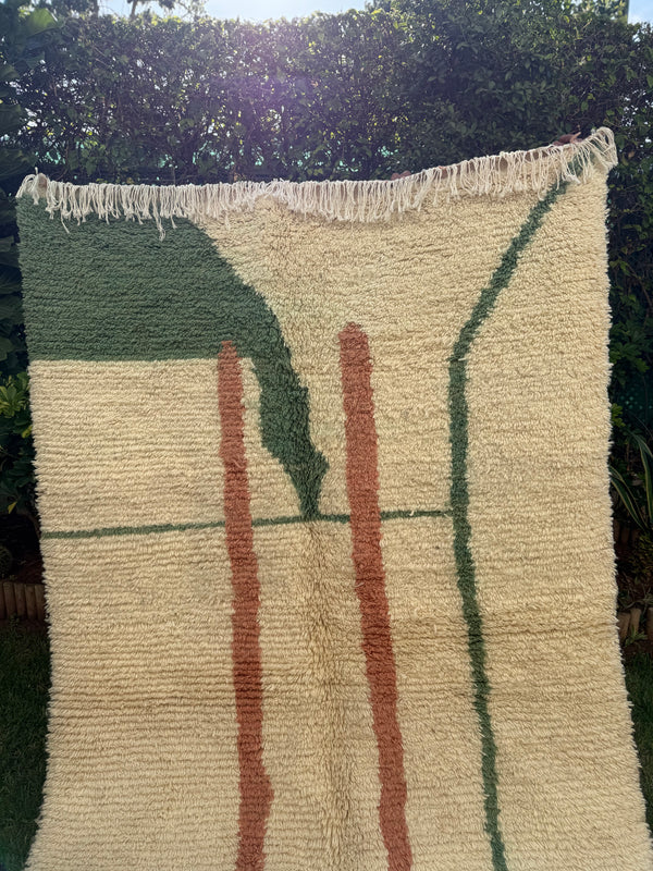 Tapis Berbère Azilal 100% Multicolore en Laine De Mouton 2,45m / 1,50cm