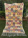 Tapis Berbère Azilal 100% Multicolore en Laine De Mouton 2,36m /1,35m