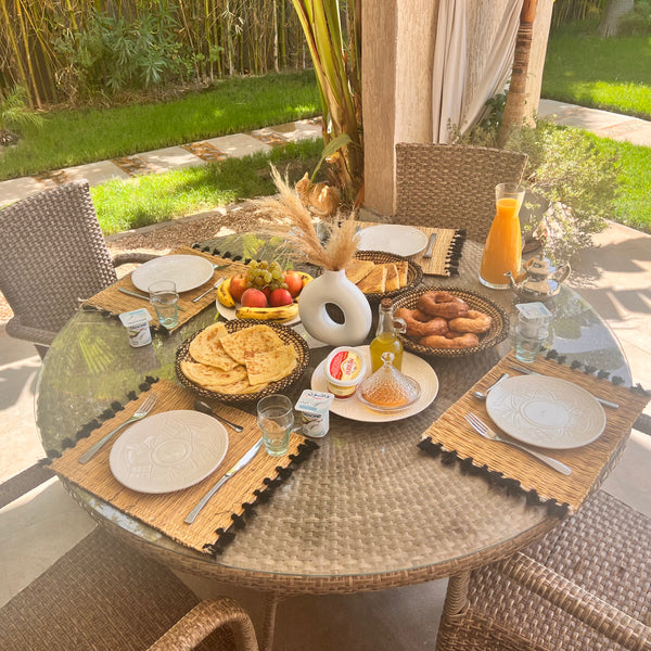 Set de table à pompon (2pièces) - Ajbir