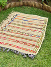 Tapis Extérieur en osier et laine 1m50/1m30 - Ajbir