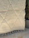 Tapis Beni Ouarain crème losanges- 170cm / 110cm - Ajbir