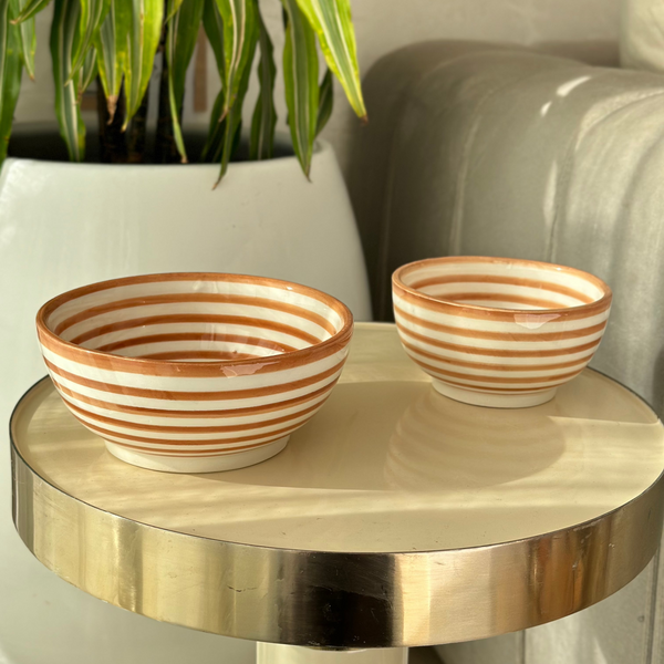 Bol rayé (Noir - Vert - Terracota) - Ajbir