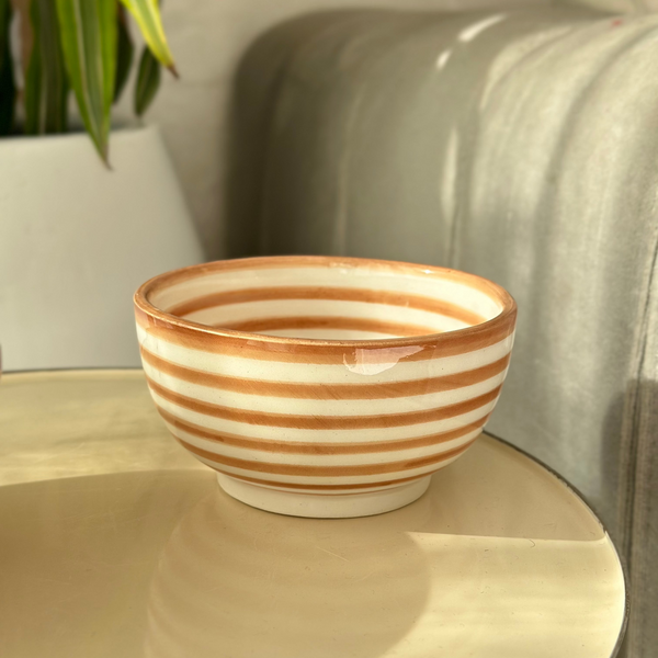 Bol rayé (Noir - Vert - Terracota) - Ajbir