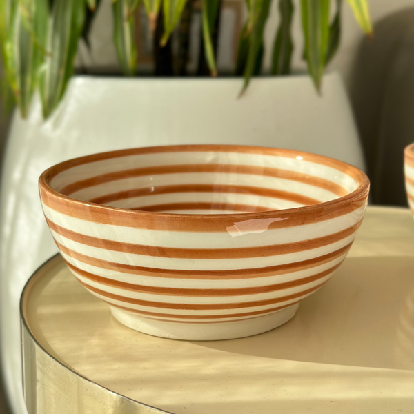 Bol rayé (Noir - Vert - Terracota) - Ajbir