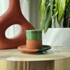 Tasse à café avec sous tasse bicolore - Ajbir