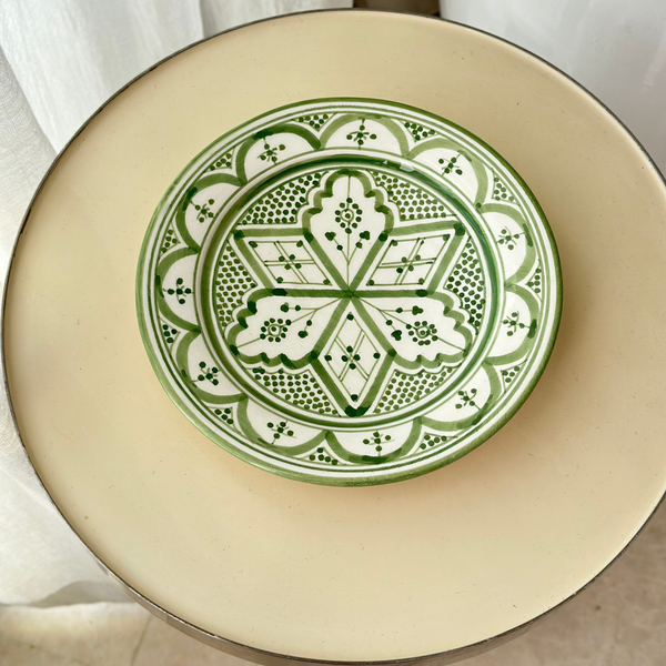 Assiette Taddart vert - Ajbir