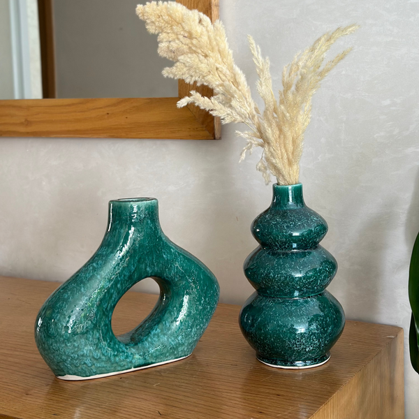 Vase Medina bleu moucheté - Ajbir