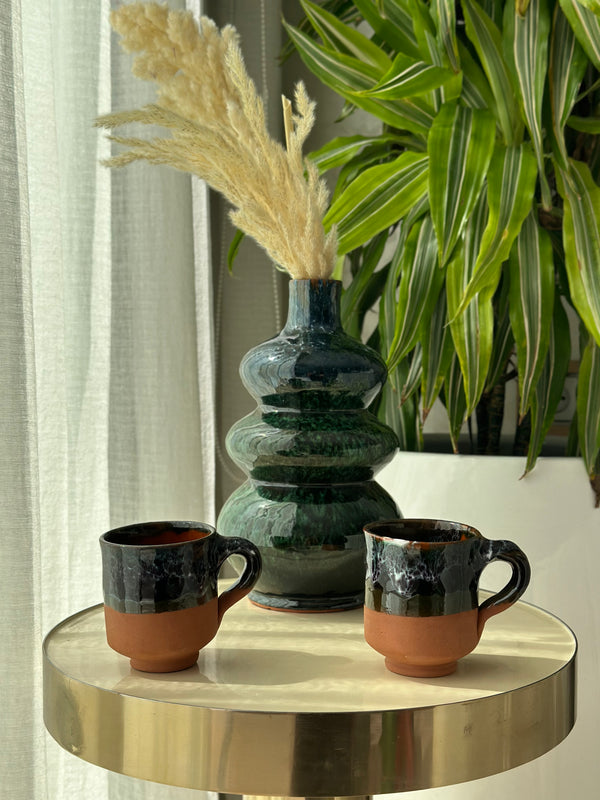 Vase Aboukal vert et bleu - Ajbir