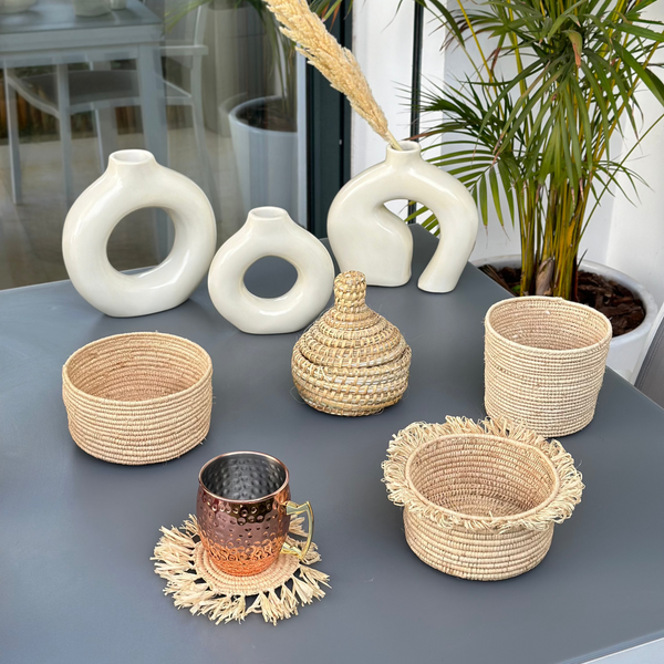 Panier Anouz rond naturel - Ajbir