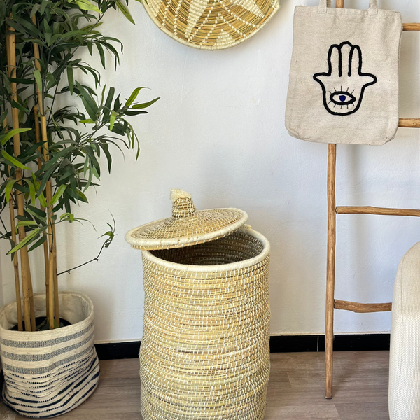 Panier à linge en osier XXL - Ajbir