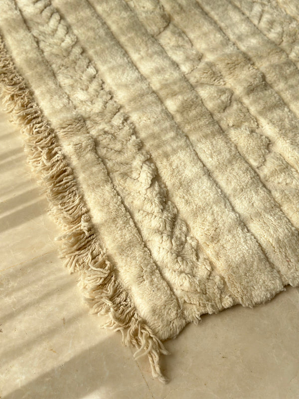 Tapis Beni Ouarain crème- 2,50m / 1,52m - Ajbir