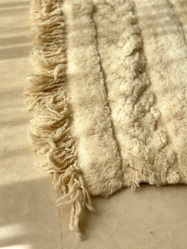 Tapis Beni Ouarain crème- 2,50m / 1,52m - Ajbir
