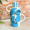 Vase artisanal Taboukalt Oudm turquoise