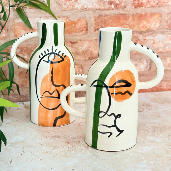 Vase artisanal Taboukalt Oudm vert