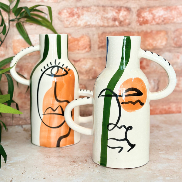 Vase artisanal Taboukalt Oudm vert