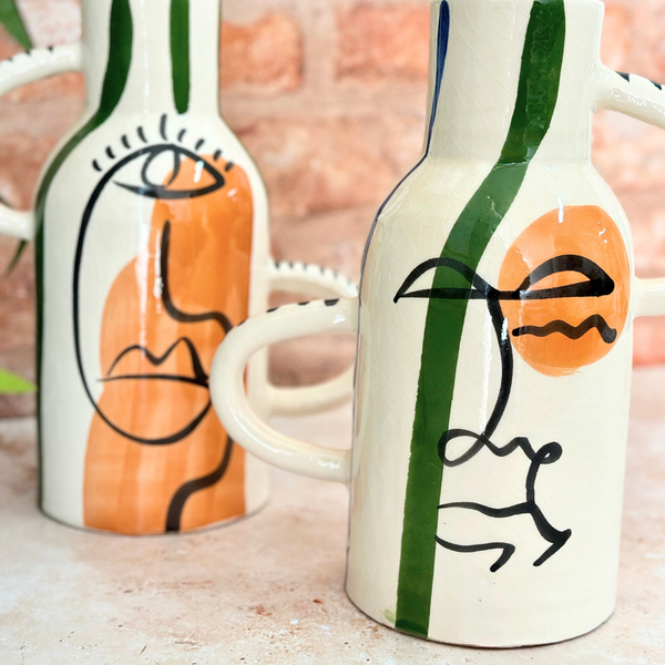 Vase artisanal Taboukalt Oudm orange