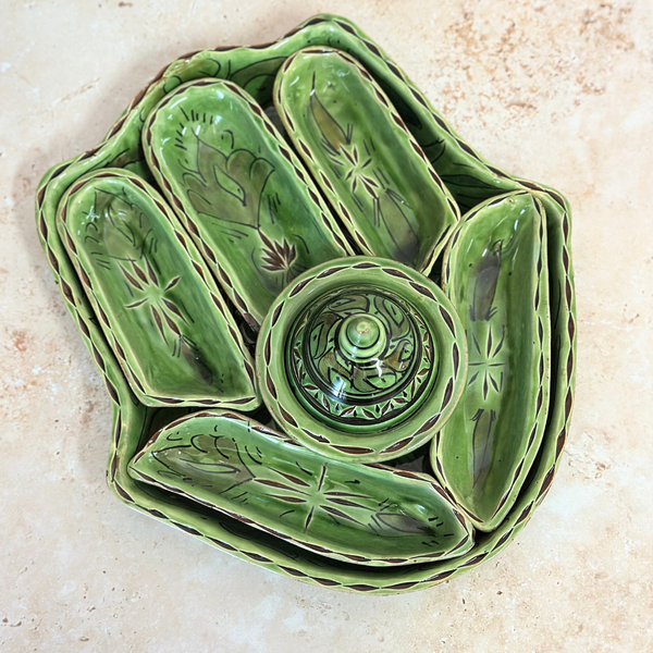 Assiette Khmissa Nakch multi compartiments