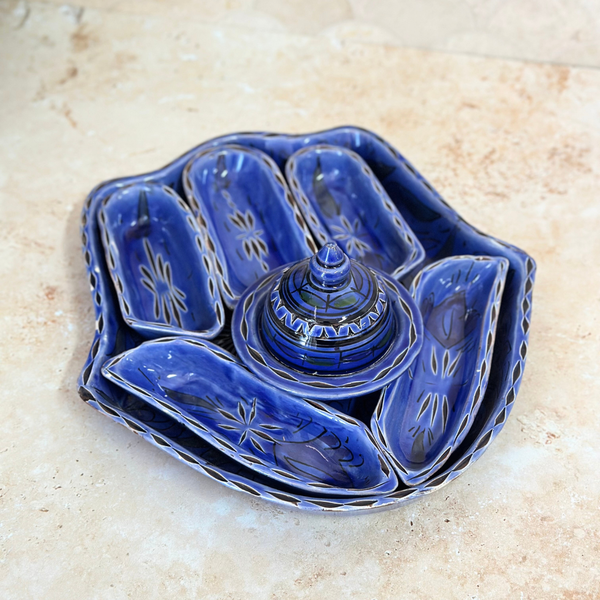 Assiette Khmissa Nakch multi compartiments