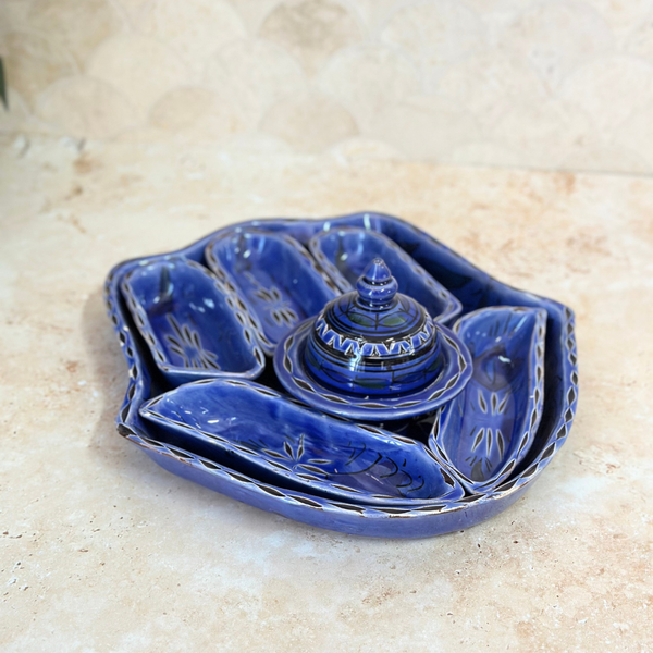 Assiette Khmissa Nakch multi compartiments