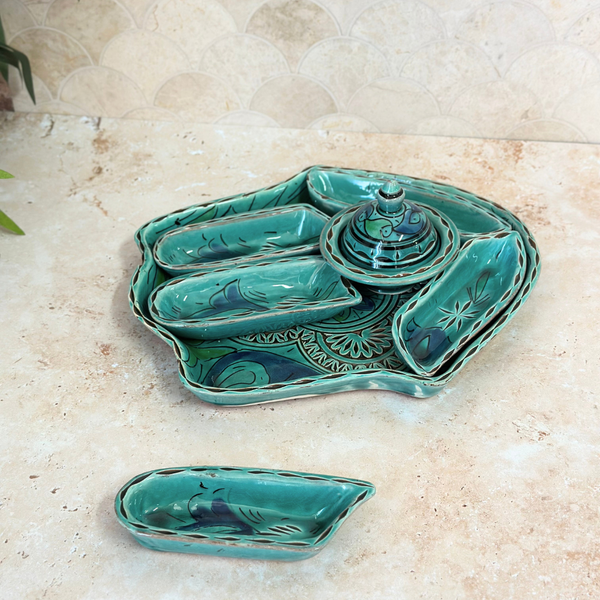 Assiette Khmissa Nakch multi compartiments