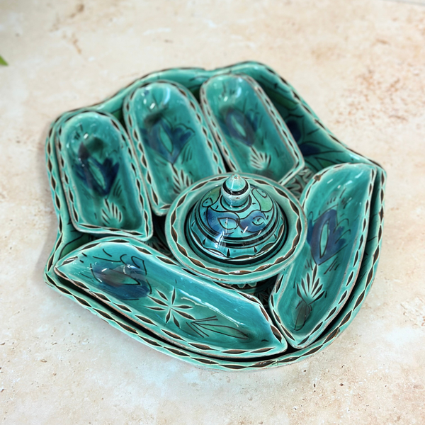 Assiette Khmissa Nakch multi compartiments