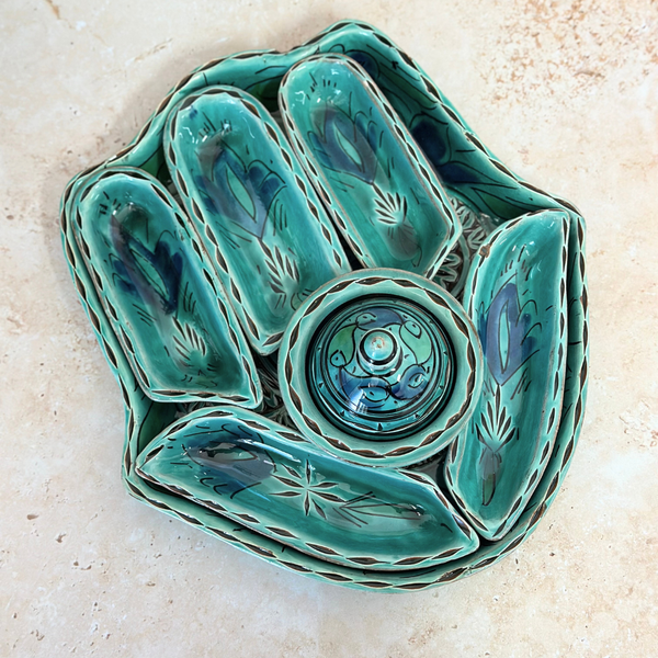 Assiette Khmissa Nakch multi compartiments