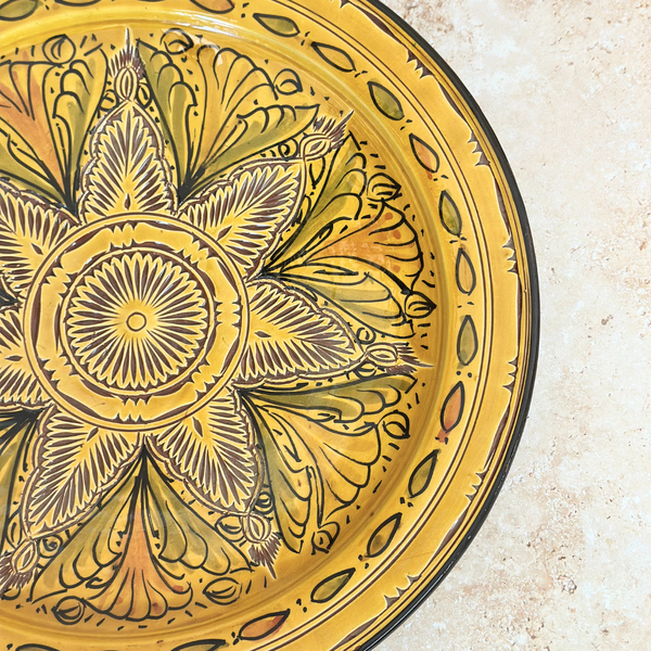 Assiette Nakch Jaune