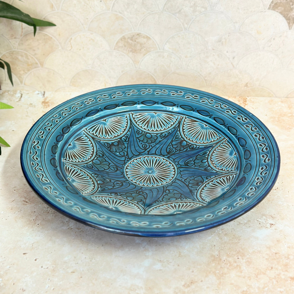 Assiette Nakch turquoise