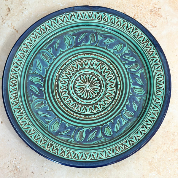 Assiette Nakch turquoise