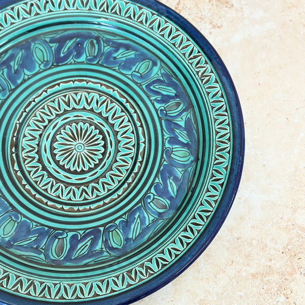 Assiette Nakch turquoise