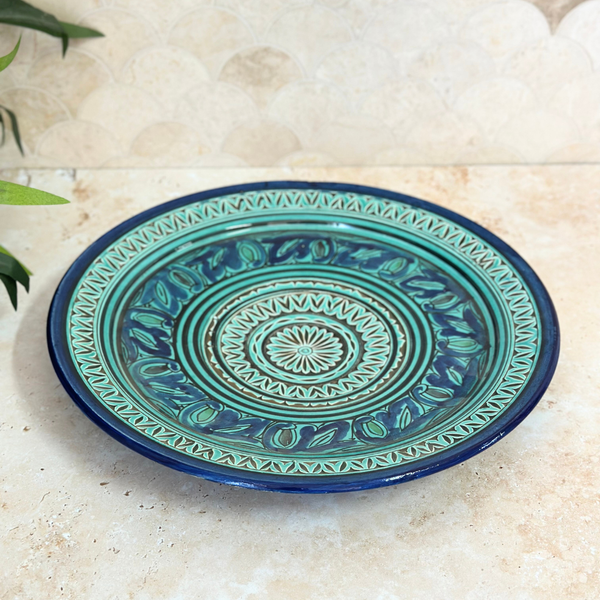 Assiette Nakch turquoise