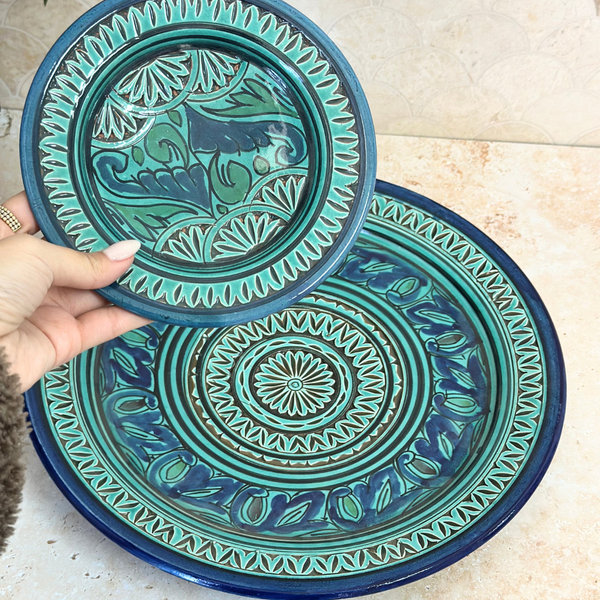 Assiette Nakch turquoise