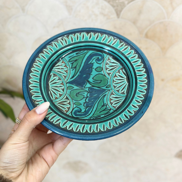 Assiette Nakch turquoise