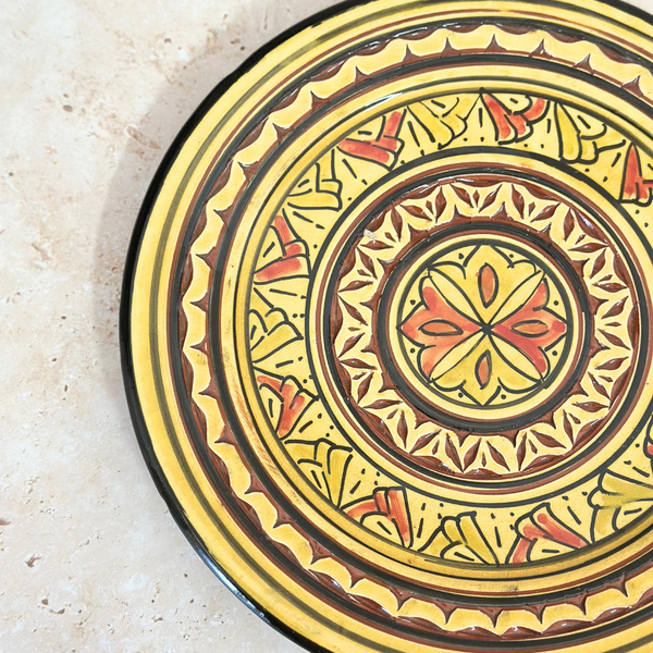 Assiette Nakch Jaune