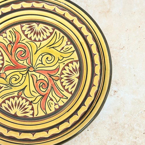 Assiette Nakch Jaune