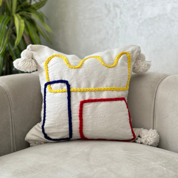 Housse de coussin Tafoukt rouge - Ajbir