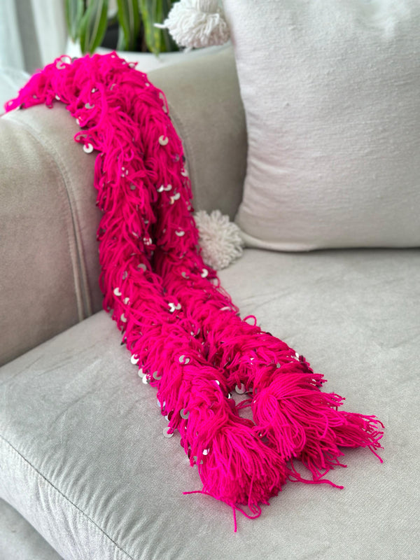 Ceinture de danse marocaine traditionnelle rose fushia