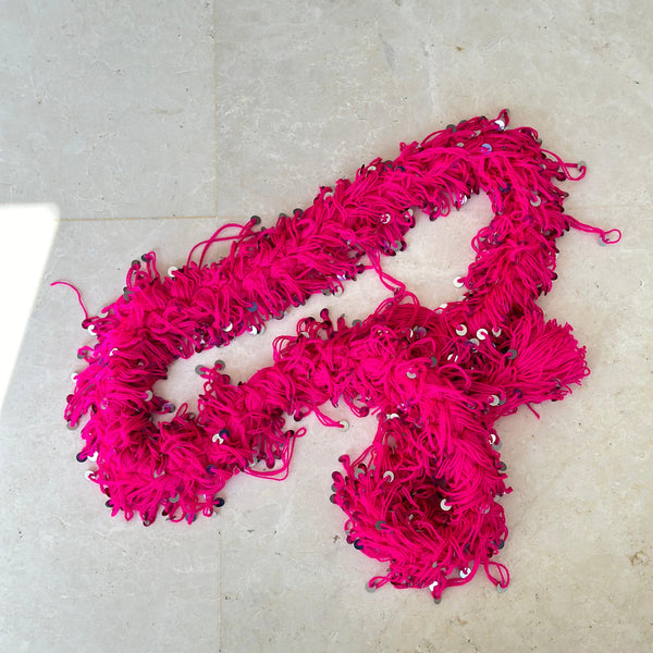 Ceinture de danse marocaine traditionnelle rose fushia