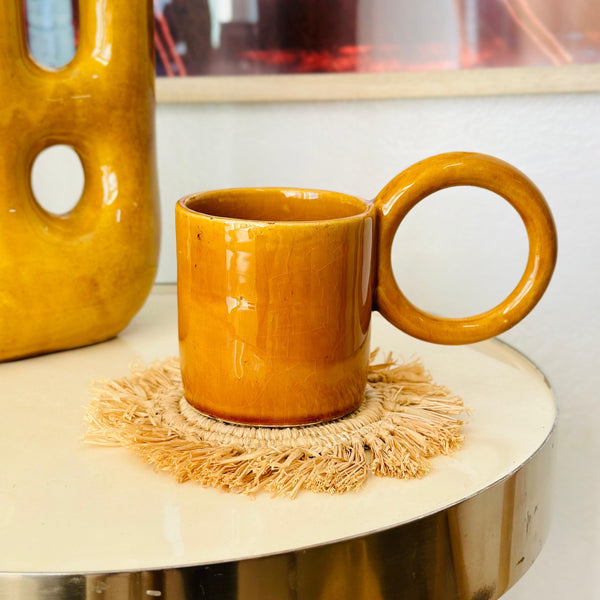 Mug artisanal uni anse en haut 200ml