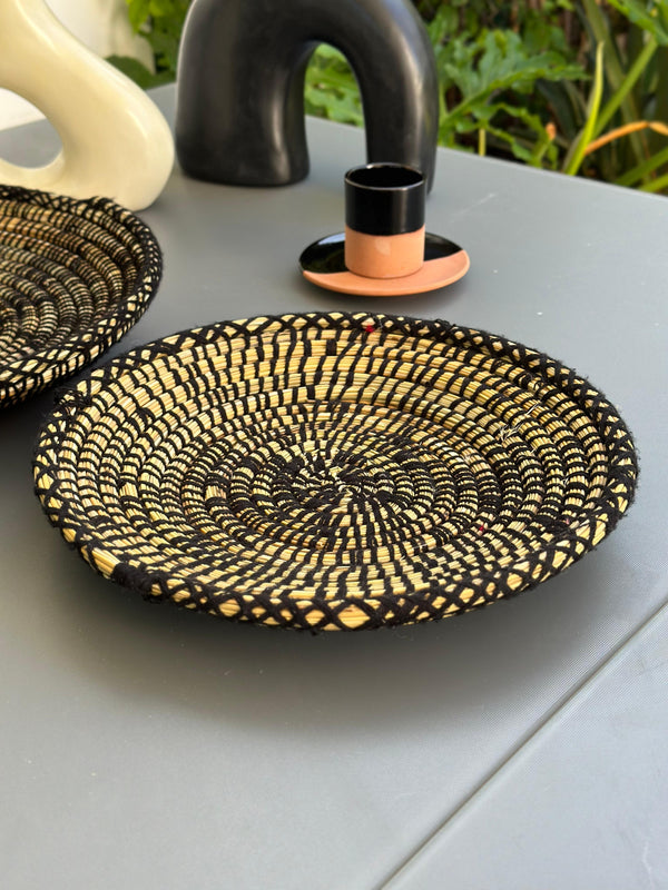 Plateau artisanal berbère Talount coloré 30cm