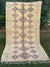 Tapis Berbère Azilal 100% Crème violet en Laine De Mouton 250m /1,41m