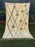 Tapis Berbère Azilal 100% Crème, vert en Laine De Mouton- 2,30m/ 1,48m