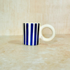 Mug rayé bleu anse mileu