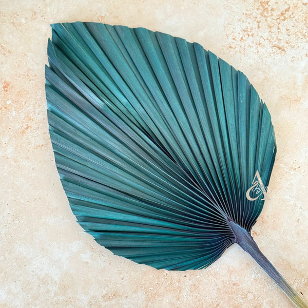 Feuille de palmier Bleu paon