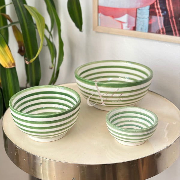 Bol rayé (Noir - Vert - Terracota) - Ajbir