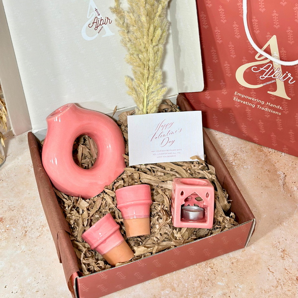 Coffret cadeau artisanal Tafoukt rose