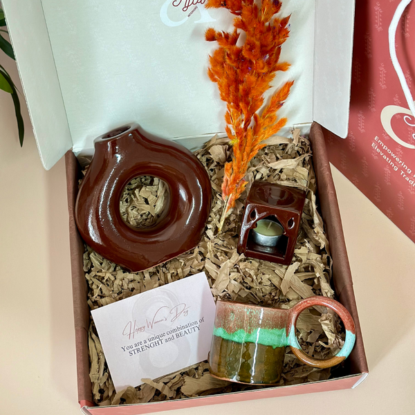 Coffret cadeau artisanal Women's Day marron