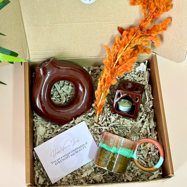 Coffret cadeau artisanal Women's Day marron